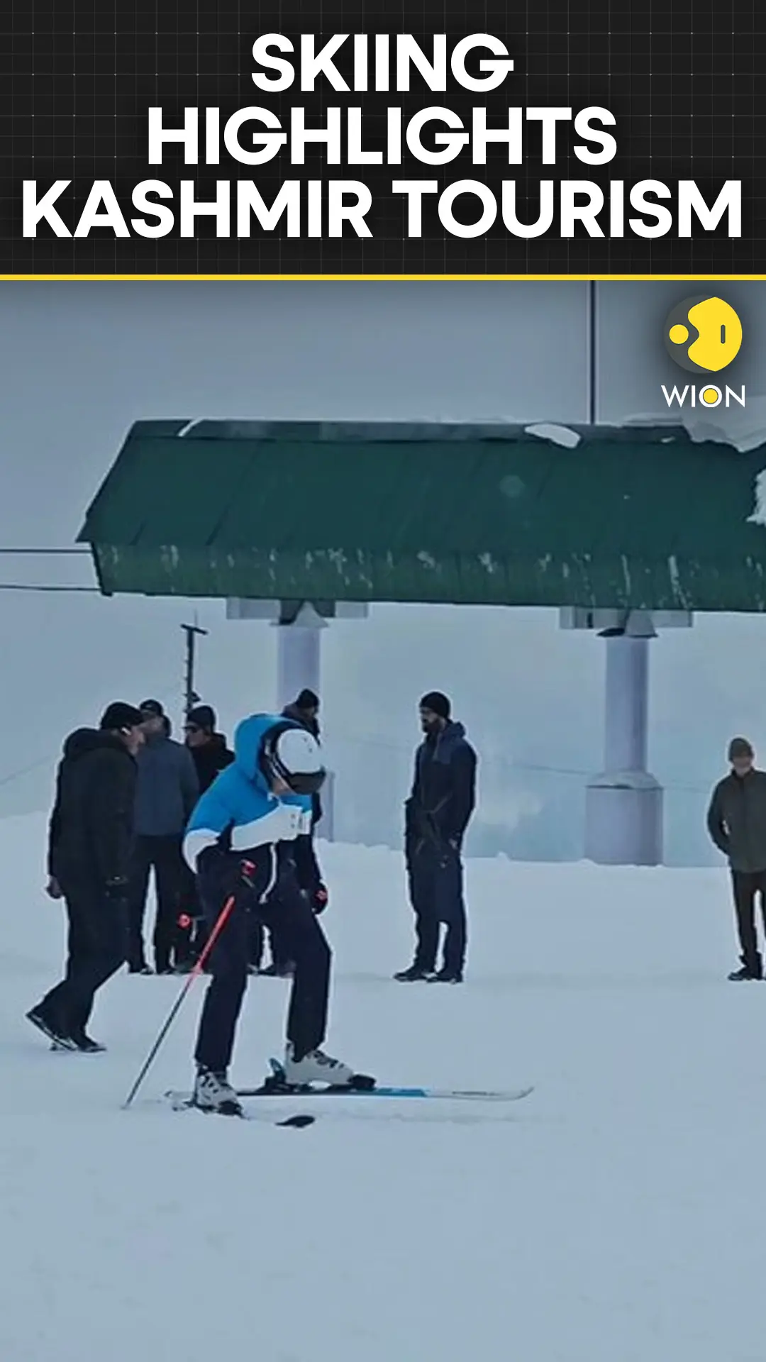 J&K CM Omar Abdullah Enjoys Skiing In Snowy Gulmarg