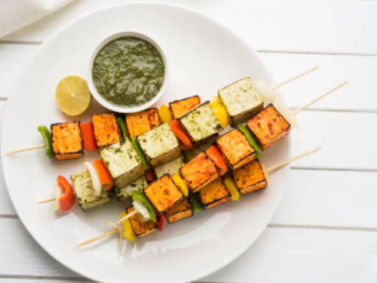 Tricolour paneer tikka