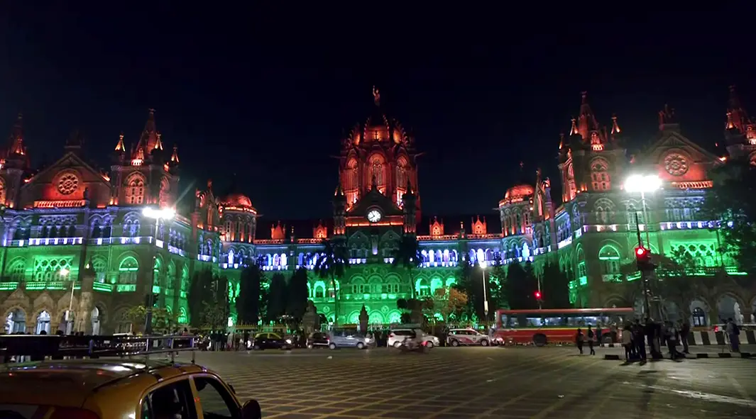 Mumbai’s iconic Chhatrapati Shivaji Maharaj Terminus lit in tricolour