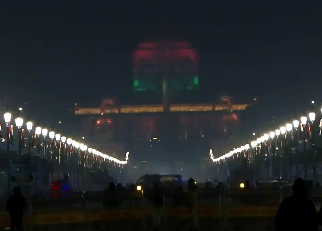 Illuminated Rashtrapati Bhawan
