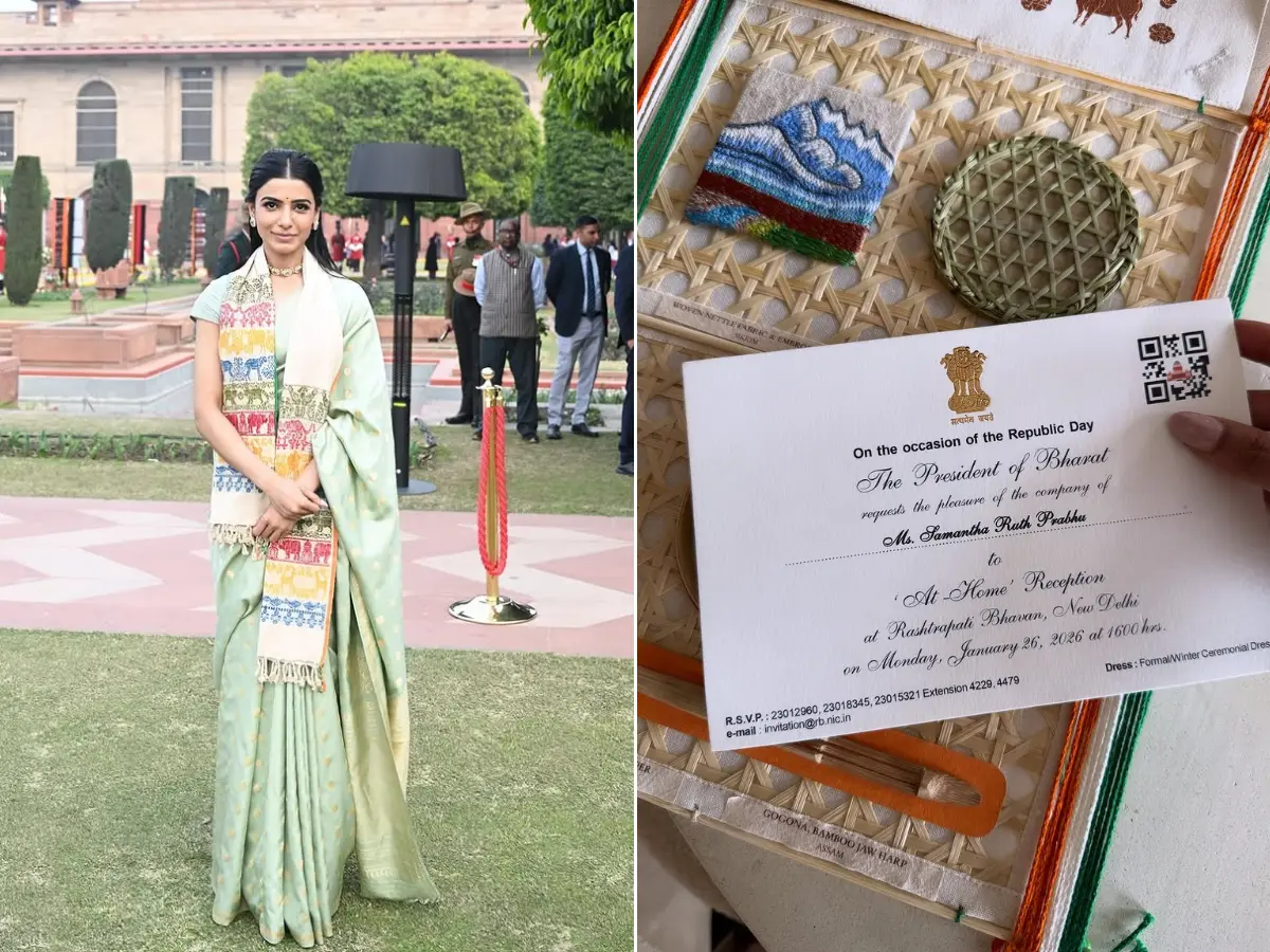 Samantha Ruth Prabhu expresses immense pride after attending 'At-Home reception' at Rashtrapati Bhavan Samantha Ruth Prabhu expresses immense pride after attending 'At-Home reception' at Rashtrapati Bhavan