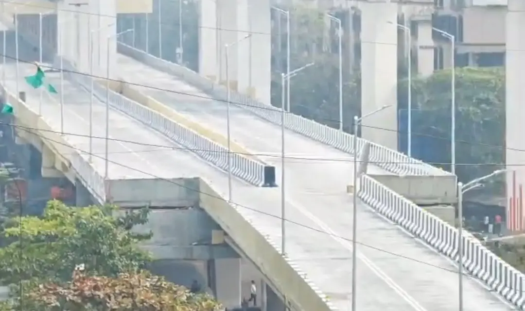 Watch | ‘Engineering marvel’: Four lanes suddenly turn into two on Mumbai flyover, spark social media ridicule