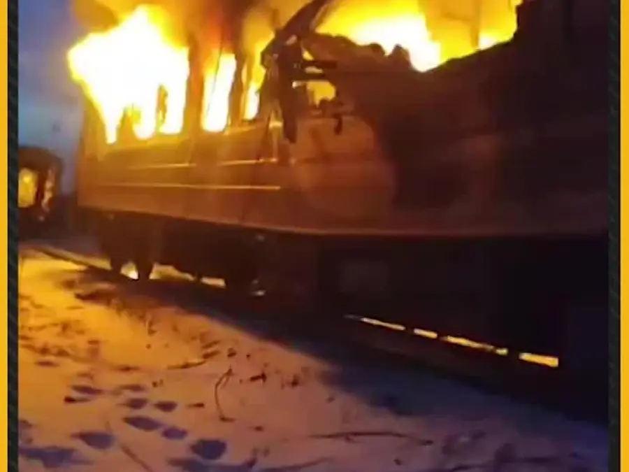 Russia-Ukraine War: Russian Drone Sets Ukraine Train Ablaze
