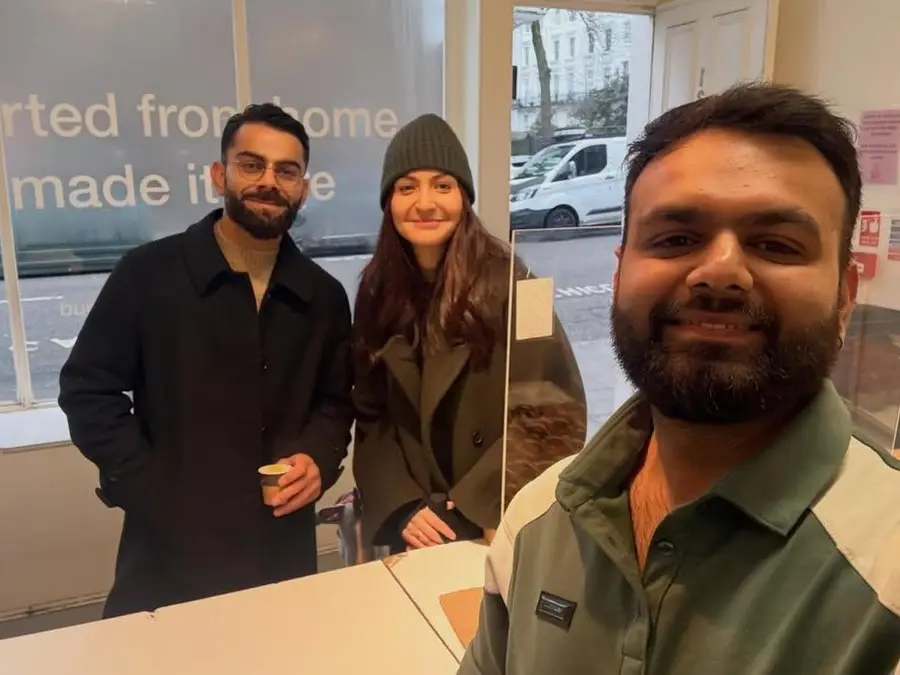 Anushka Sharma and Virat Kohli's pose with fan during casual outing in London | See pic