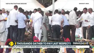 Breaking: Ajit Pawar Funeral: Maharashtra CM Fadnavis, DY CM Shinde At Cremation Ground 