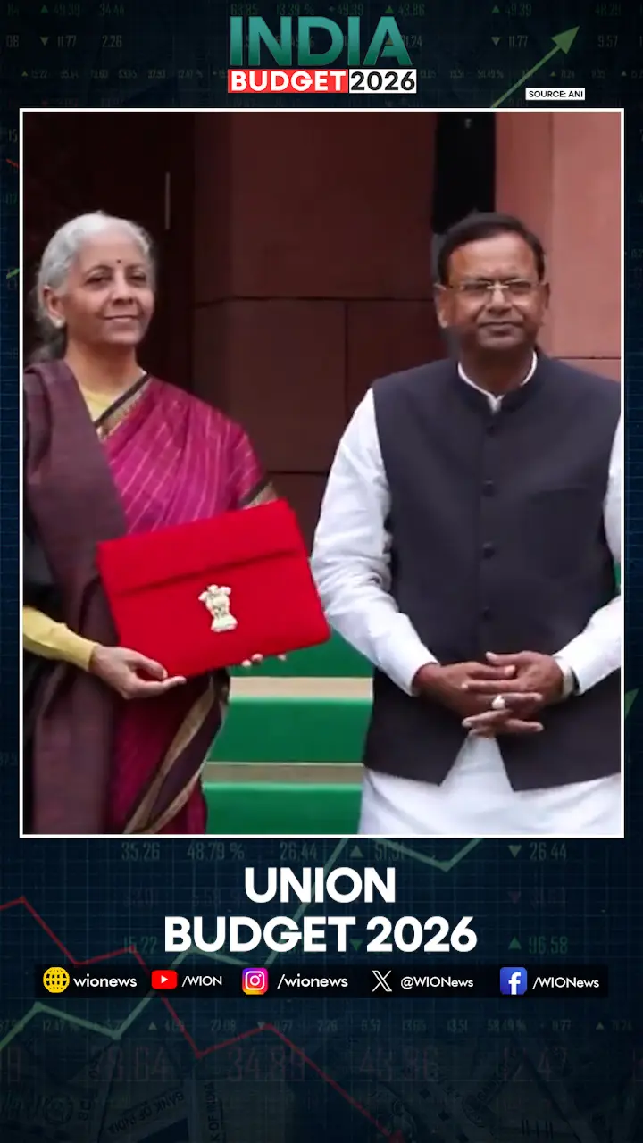 Budget 2026: Nirmala Sitharaman & MoS Finance Pankaj Chaudhary Arrive at the Parliament