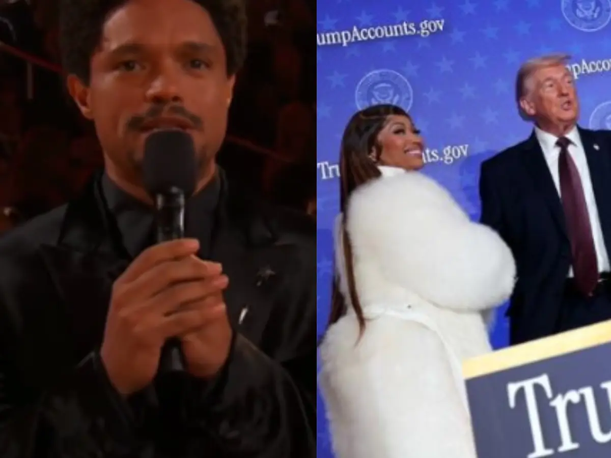 Trevor Noah roasts Nicki Minaj and Donald Trump’s meeting at Grammys: 'She's still at the White House' Trevor Noah roasts Nicki Minaj and Donald Trump’s meeting at Grammys: 'She's still at the White House'