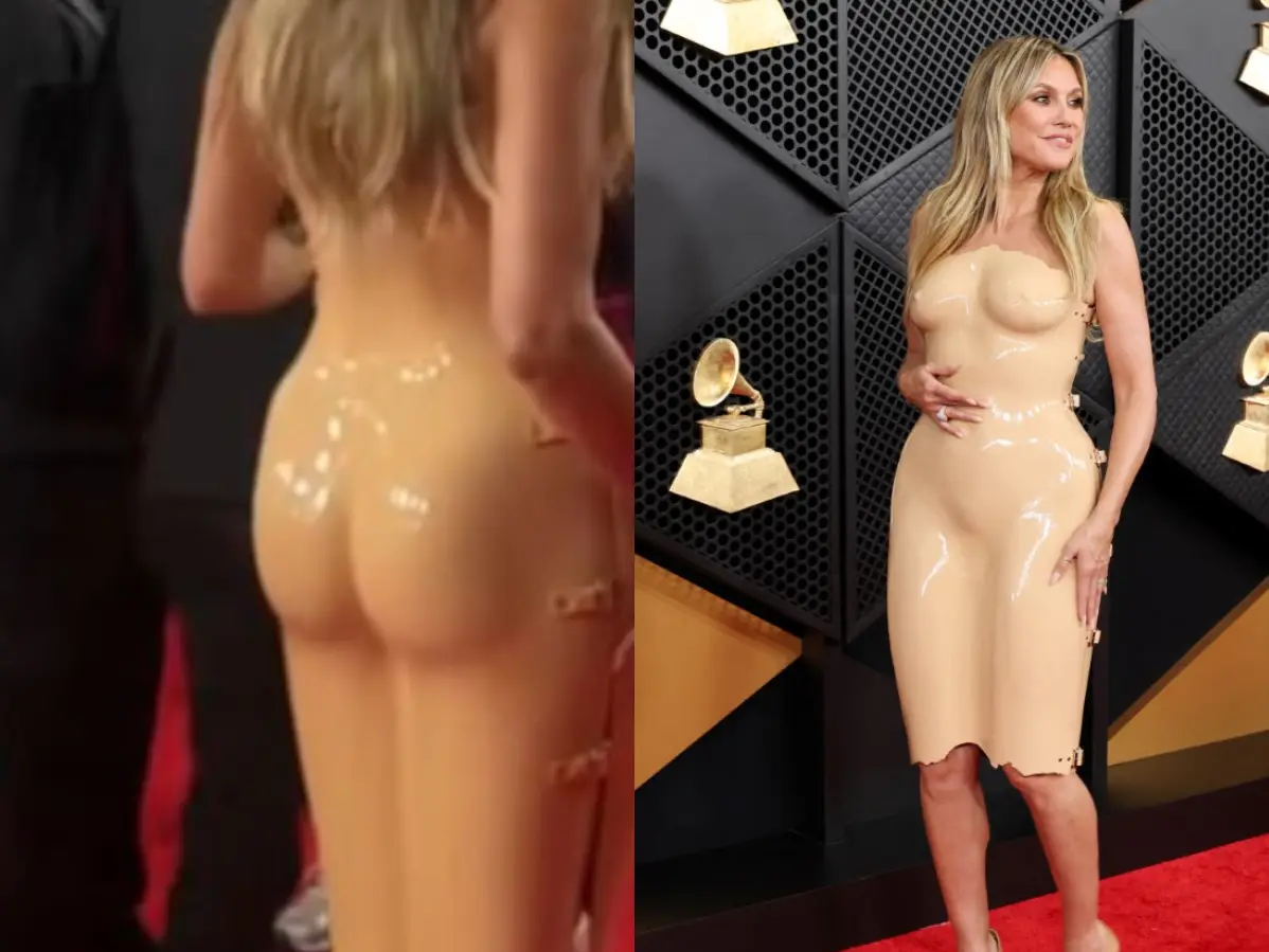 Plastic nipple and butt: Heidi Klum's rigid tight naked dress at the 2026 Grammys Plastic nipple and butt: Heidi Klum's rigid tight naked dress at the 2026 Grammys