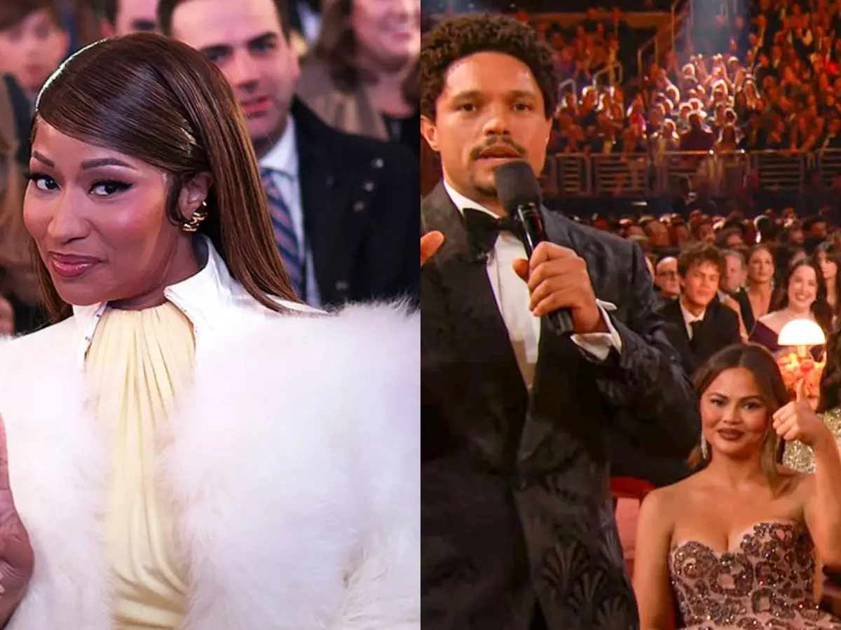 Nicky Minaj throws shade at Trevor Noah post Grammy joke, roasts Chrissy ...