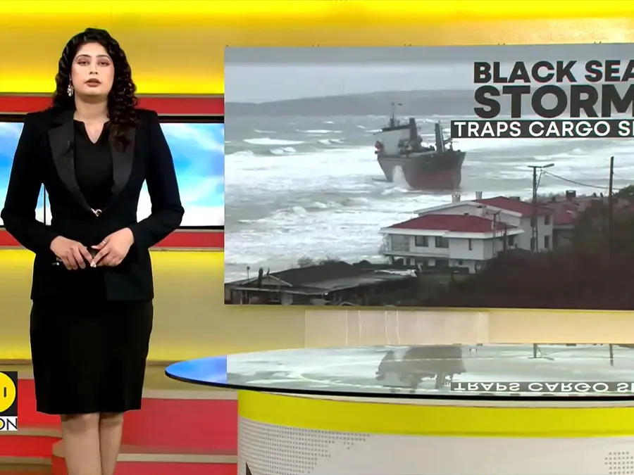 Istanbul Storm: Cargo Vessel Grounds in Istanbul Storm |  Ship Driven Ashore by Violent Seas