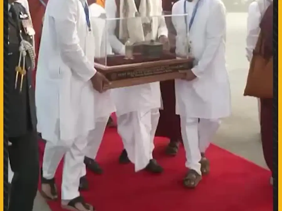 Buddha's Gujarat Relics Reach Lanka in Historic First