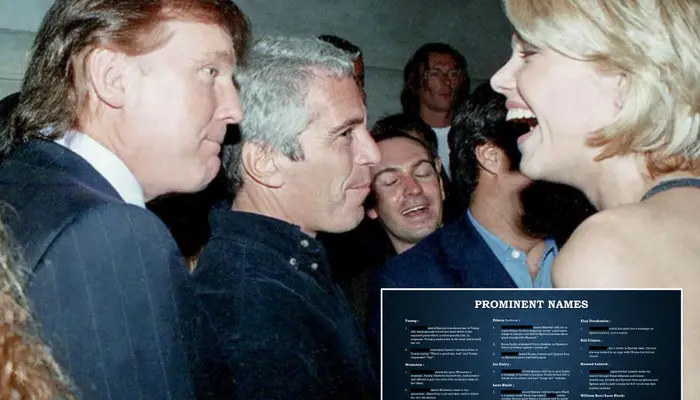 Epstein Files: Trump, Andrew, Clinton and more - The 11 'prominent names' listed in FBI presentation for alleged abuse of minors