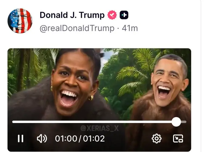 ‘Disgusting behaviour by President’: ‘Most openly racist’ Trump shares video depicting Obamas as monkeys, sparks outrage
