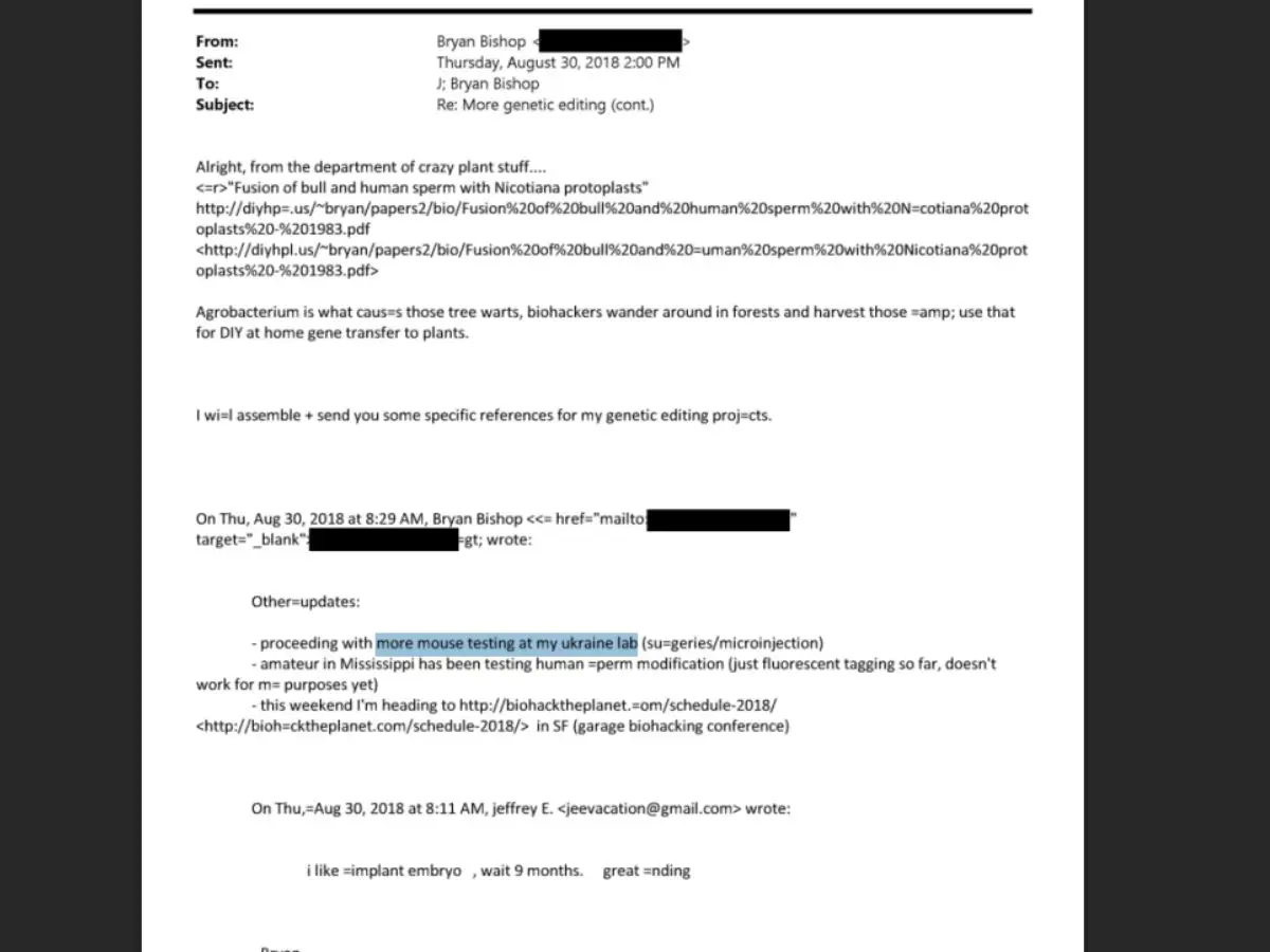 Epstein files reveal ‘designer baby’ project, genetic experiments and ...