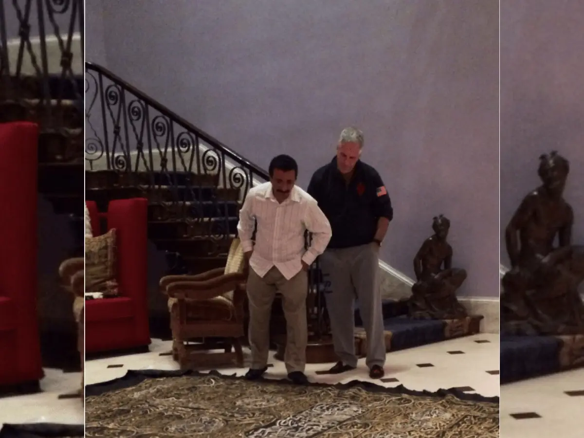 Epstein standing on Kiswa