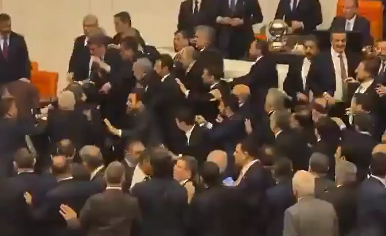 WATCH | Brawl breaks out in Turkish Parliament over Erdogan’s justice minister pick
