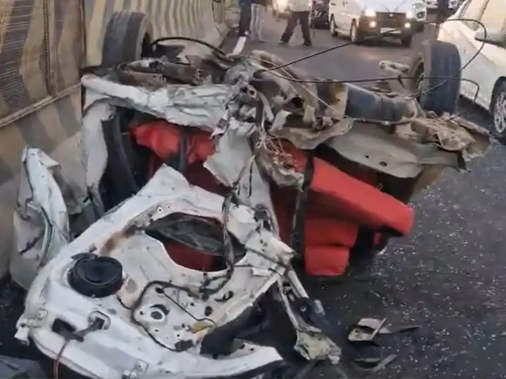 Video | 3 killed after car crashes into divider, splits into two in Gujarat’s Rajkot Video | 3 killed after car crashes into divider, splits into two in Gujarat’s Rajkot
