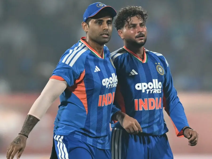 T20 World Cup 2026 | WATCH - Surya, Kuldeep recreate 'friction' from IND vs PAK to bury hatchet