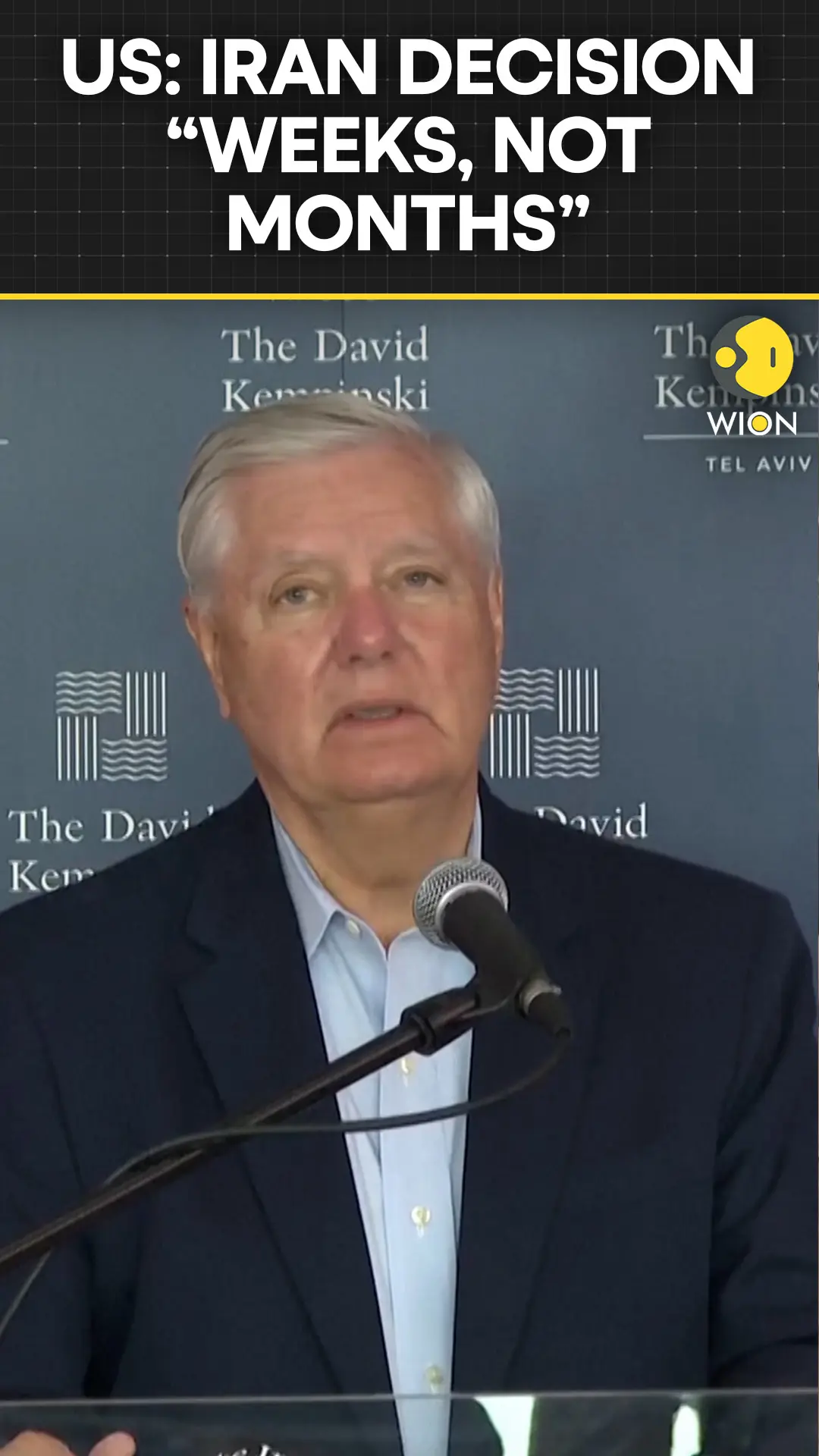 Iran Decision a Matter of "Weeks, Not Months" Says US Senator Graham in Tel Aviv