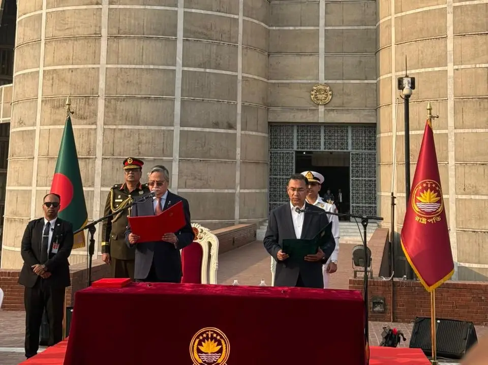 Tarique Rahman sworn in as Bangladesh's new PM after massive win
