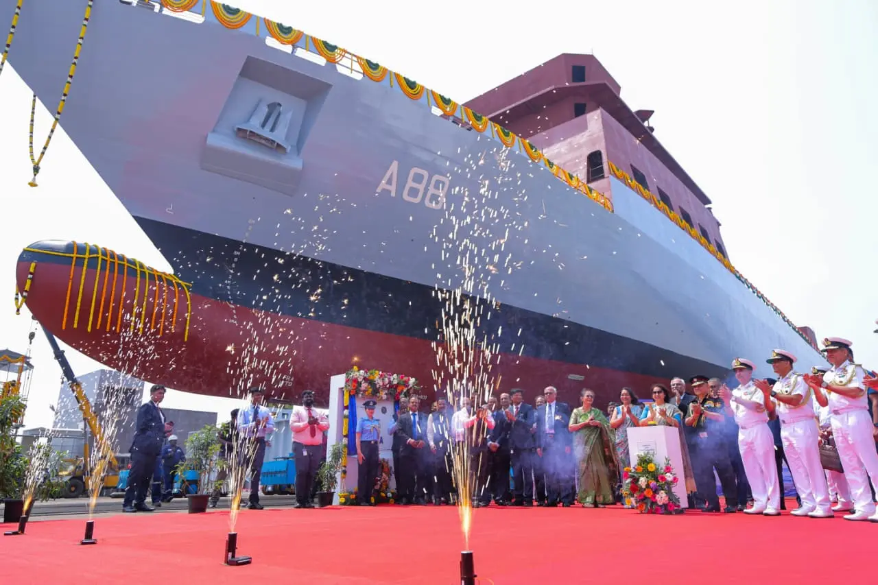 Indian Navy launches cadet training ship 'Krishna'; induction by year-end