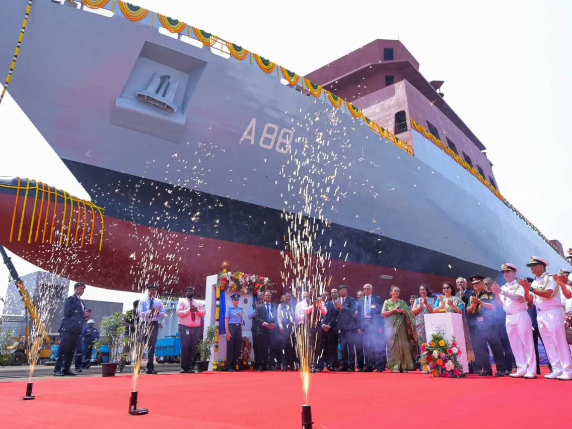 Indian Navy launches cadet training ship 'Krishna'; induction by year-end