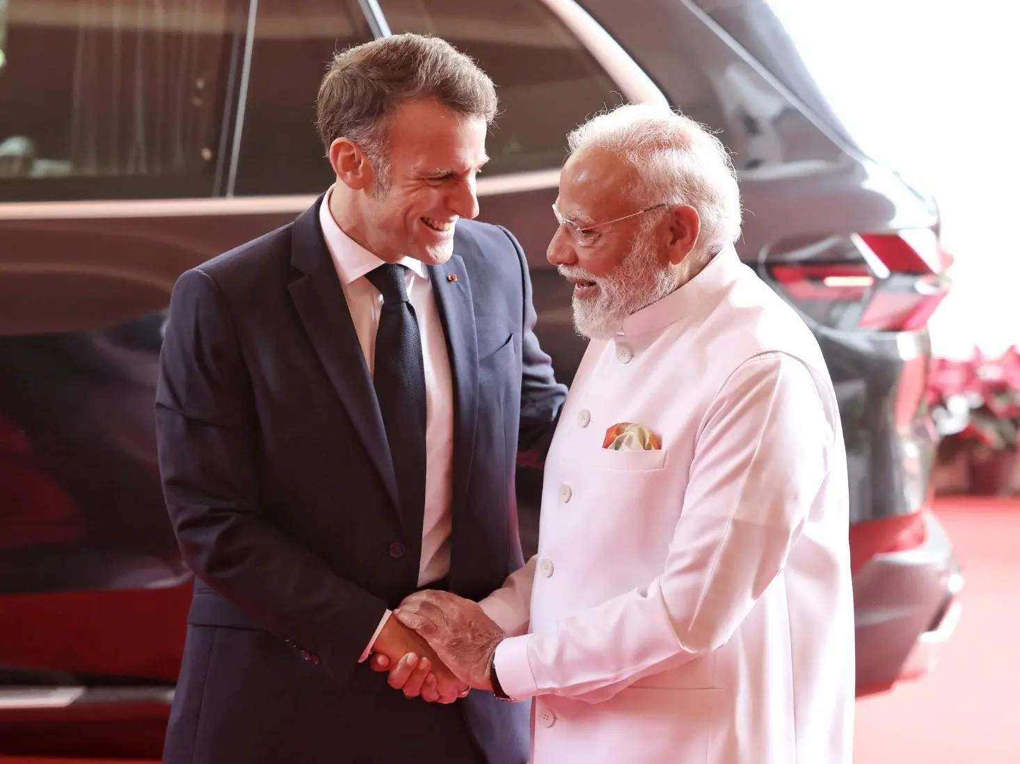 Macron in India: PM Modi hails 'special ties' with France, says ,'we will eliminate terrorism from roots' Macron in India: PM Modi hails 'special ties' with France, says ,'we will eliminate terrorism from roots'