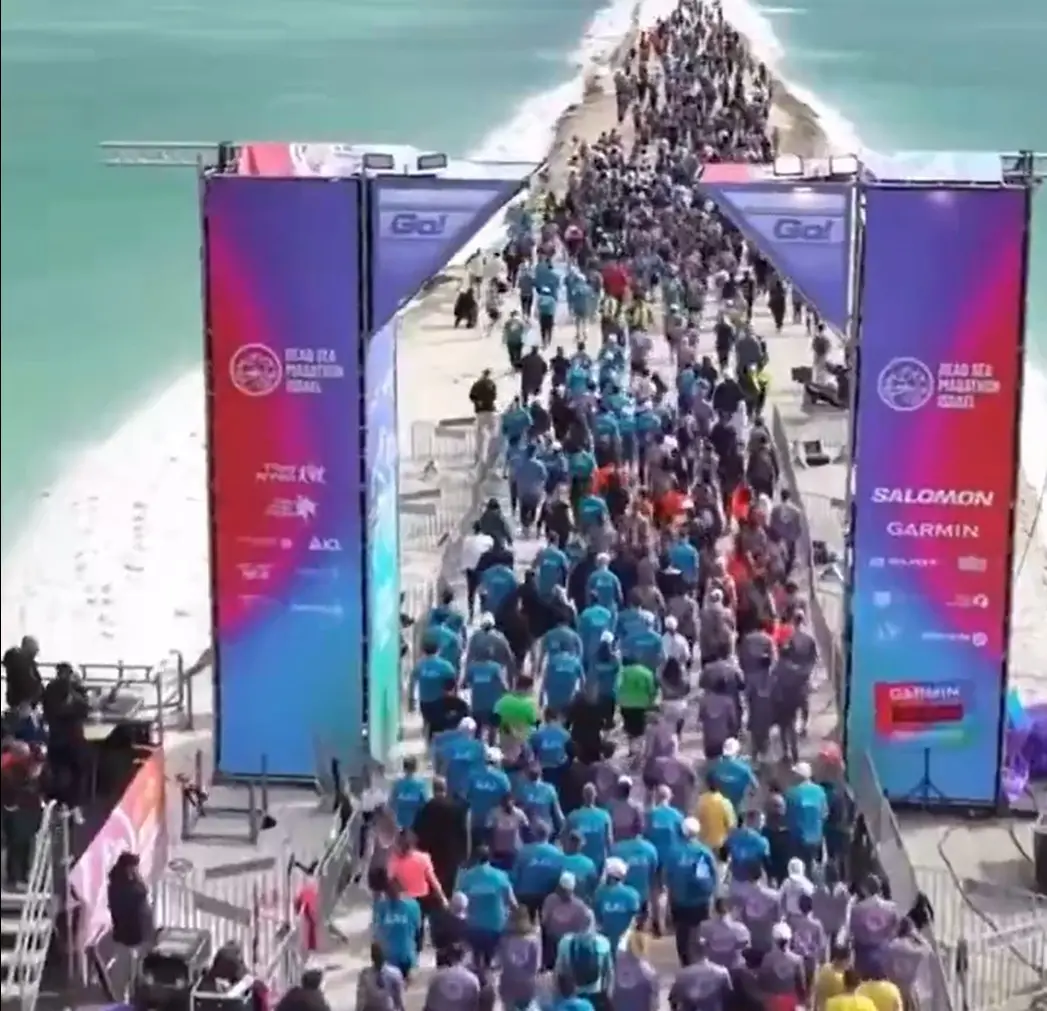 8,000 runners descend to Earth’s lowest point for the Dead Sea Land Marathon