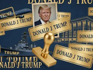 What's in a name? Trump's many attempts to leave behind a presidential legacy: Airport, warship and more | In pics