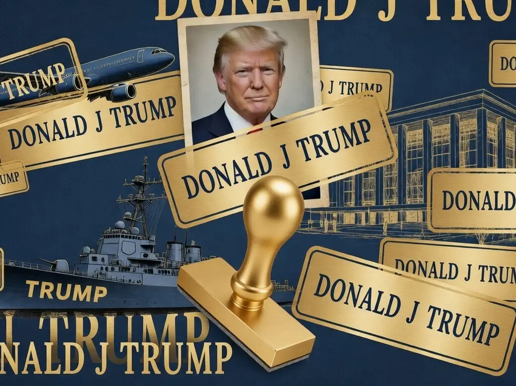 What's in a name? Trump's many attempts to leave behind a presidential legacy: Airport, warship and more | In pics