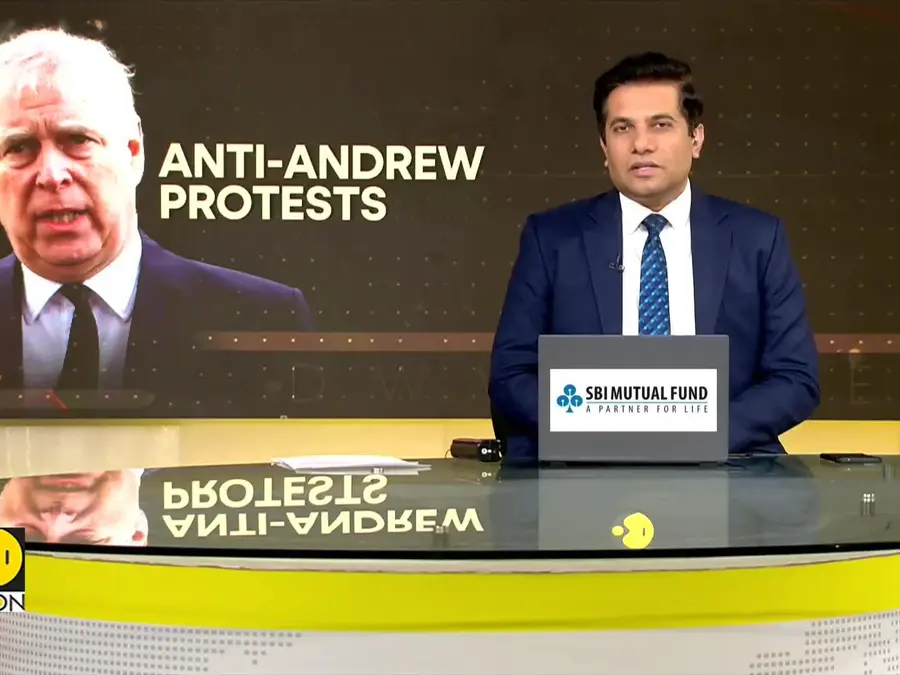 Anti-Andrew Protest: Protesters in Royal Family Masks Mock Andrew's Arrest