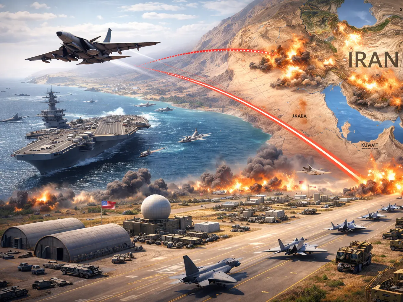 Why the US military may attack Iran from its bases instead of from the USS Abraham Lincoln?