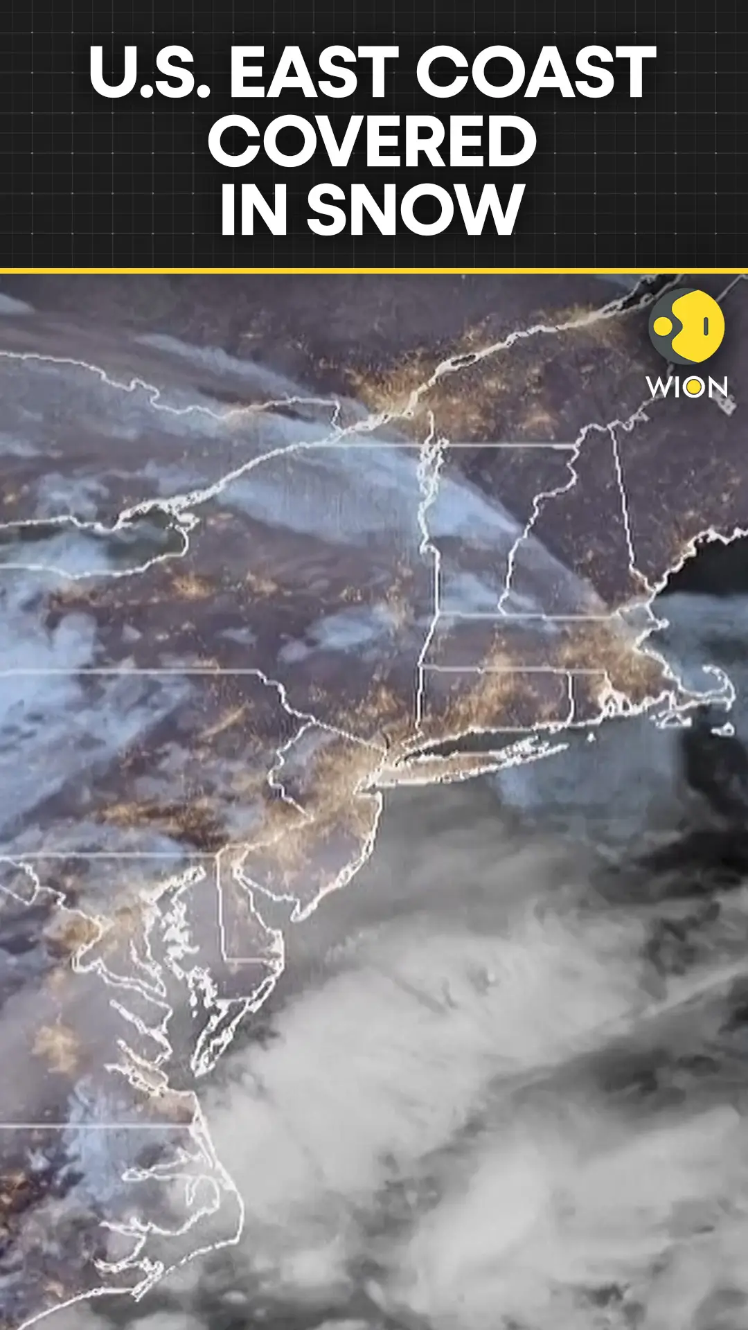 Satellite Imagery Shows Winter Storm Sweeping U.S. East Coast