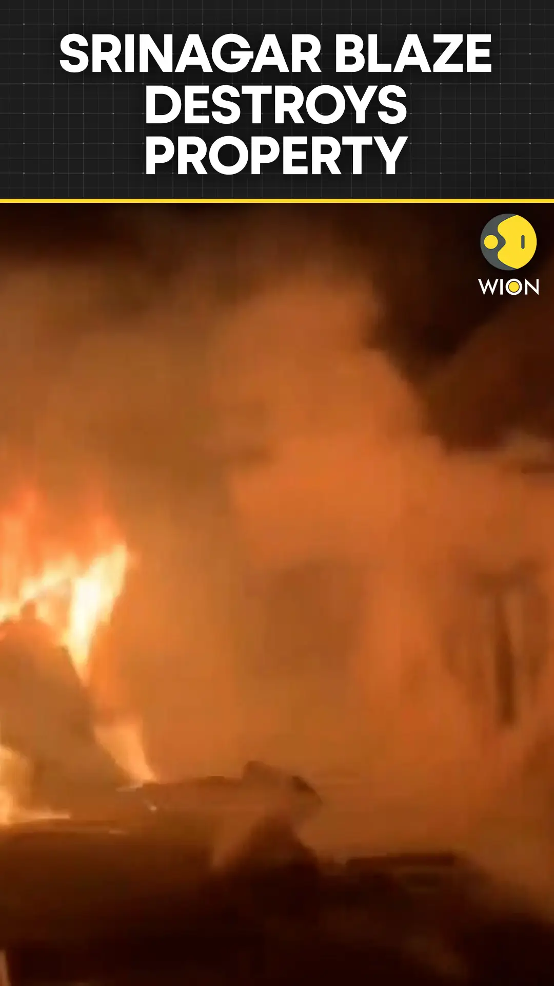 Srinagar: Fire Engulfs House and Crockery Shop in Srinagar’s Mustafa Abad