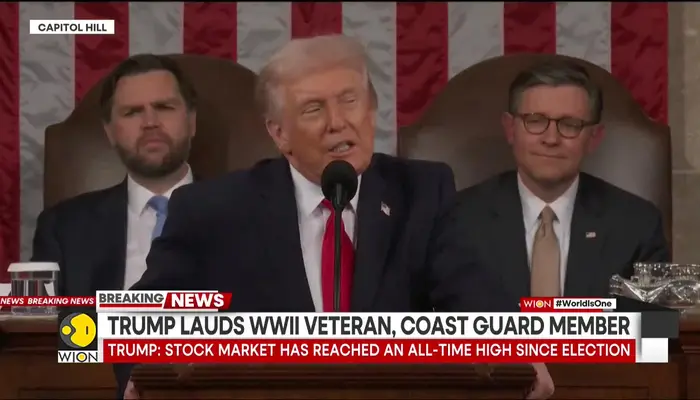 State Of Union Address: Trump Lauds WWII Veteran, Coast Guard Member | US Economy ‘Hottest Country’