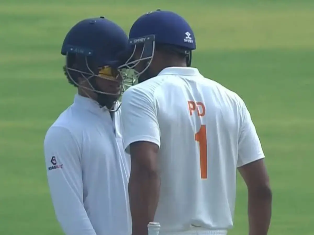 Ranji Trophy final: Paras Dogra fined 50% match fee for headbutting Karnataka fielder - WATCH Ranji Trophy final: Paras Dogra fined 50% match fee for headbutting Karnataka fielder - WATCH