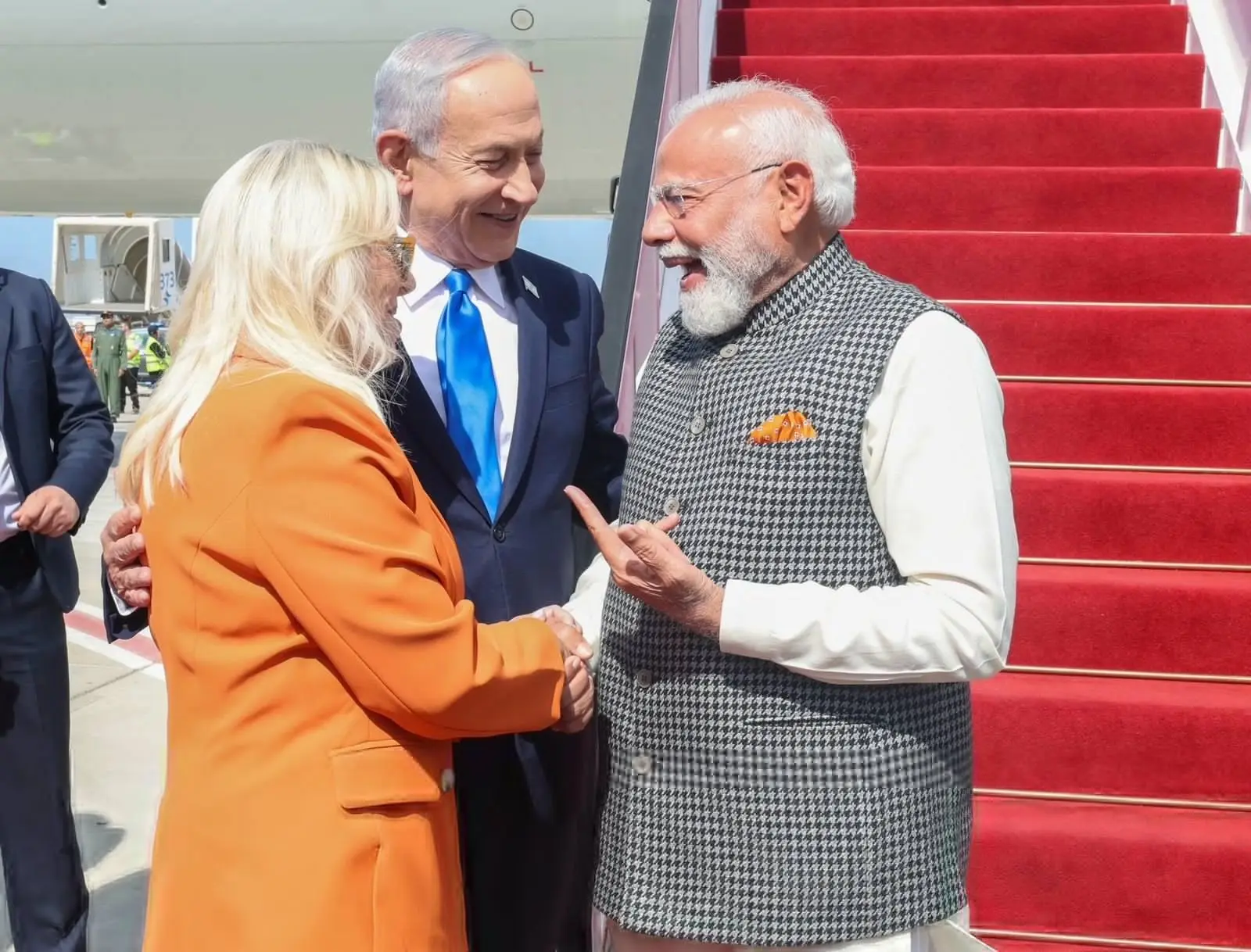 WATCH | ‘Welcome my friend’: Laughter flows as Modi and Netanyahu notice Sara matching Indian PM's saffron flair