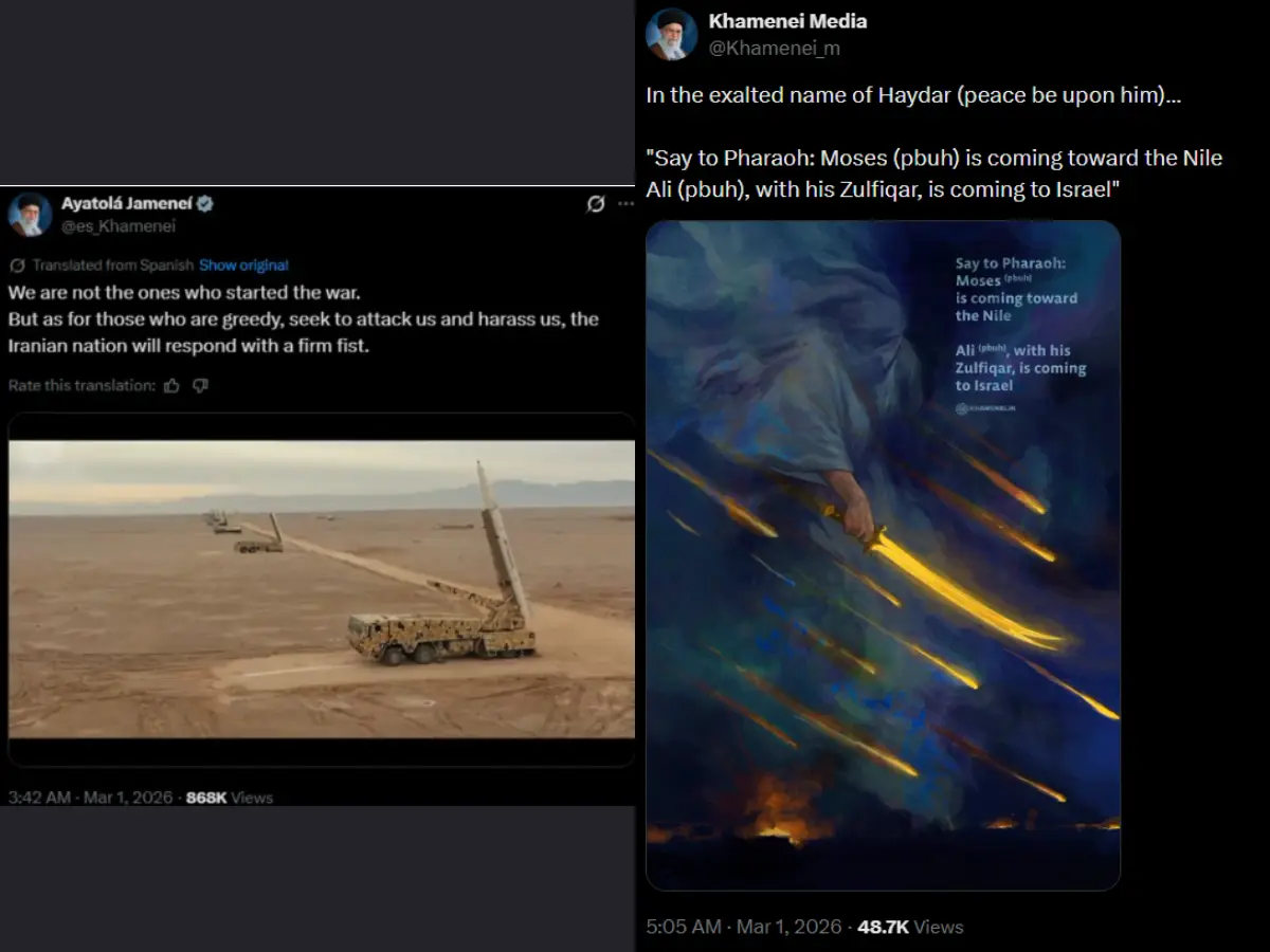 Counterclaims by Khamenei linked accounts