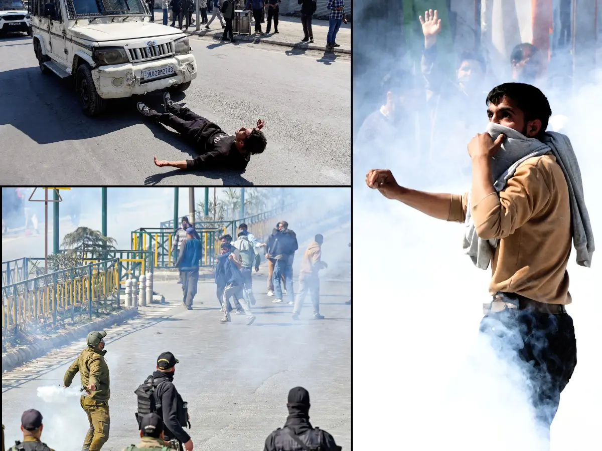 J&K on edge over Khamenei's assassination: Thousands protest despite restrictions, tear gas shells fired