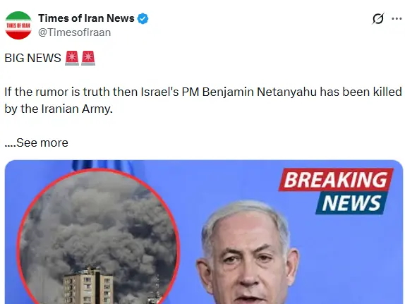 FACT CHECK: Benjamin Netanyahu assassinated in Iranian strike? Truth behind massive claim