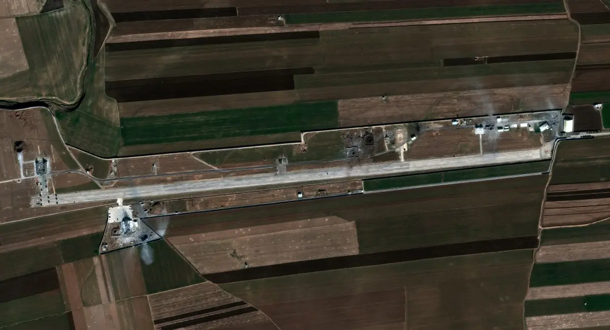 Satellite images of strikes on Choqa Balk-e drone facility and Zahedan airbase