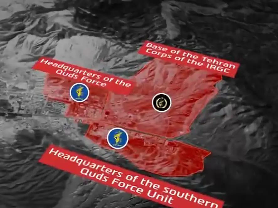 Israel claims strike on major Iranian military headquarters using 100 jets