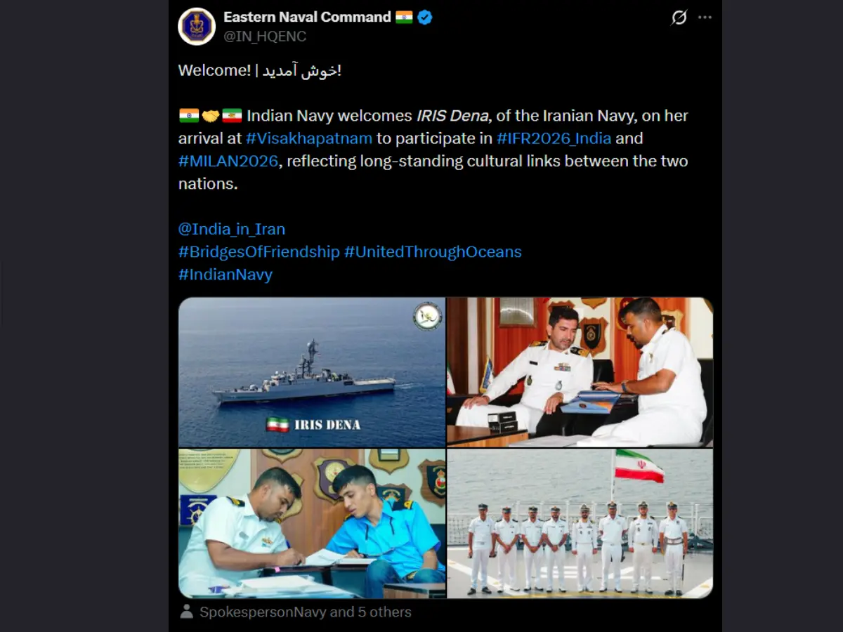 Indian Navy had welcomed IRIS Dena