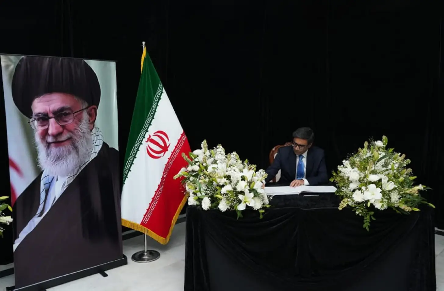 India’s foreign secretary signs condolence book at Iranian embassy, offers condolences for Khamenei