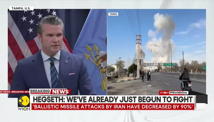 US-Iran War: Hegseth: ‘We Have Only Just Begun To Fight’, Iran Missile Attacks Drop | WION Breaking