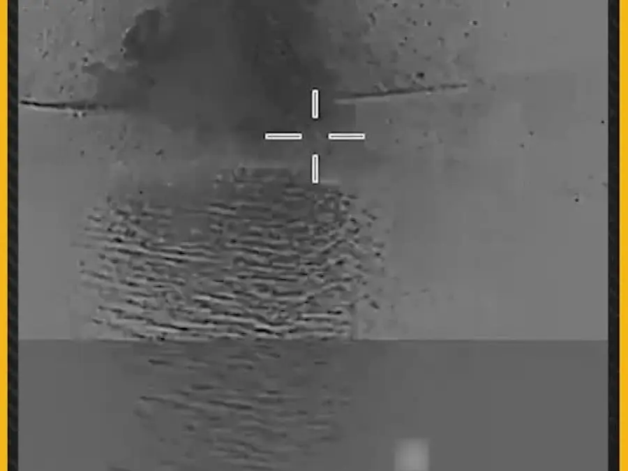 U.S. Forces Strike Iranian Drone Carrier, Massive Fire Erupts 