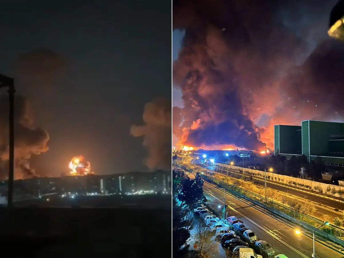 VIDEO | Massive fire at Tehran’s airport after Israel announces fresh strikes