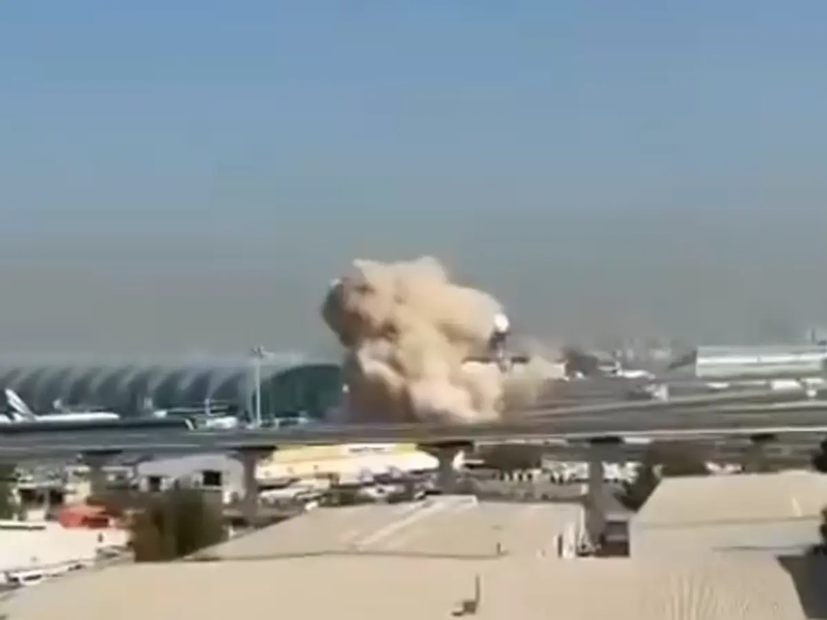 WATCH | Footage shows moment when Dubai airport was hit by drone amid Iran ...