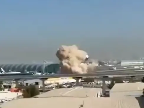 WATCH | Footage shows moment when Dubai airport was hit by drone amid Iran war WATCH | Footage shows moment when Dubai airport was hit by drone amid Iran war