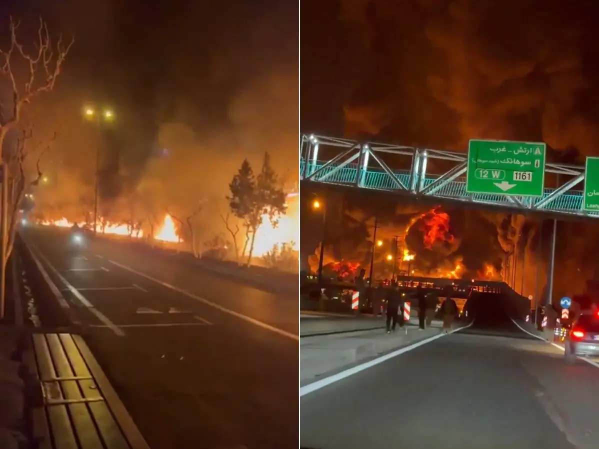 Toxic acid rain warning in Iran? Tehran burns after US, Israel strikes on oil facilities | VIDEO Toxic acid rain warning in Iran? Tehran burns after US, Israel strikes on oil facilities | VIDEO